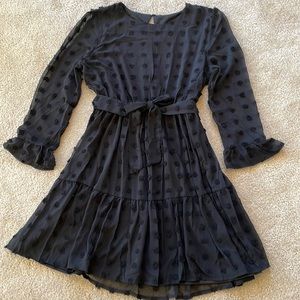🍉 NWT! Sz Medium Long Sheer Sleeves Round Neck Swiss Dot
